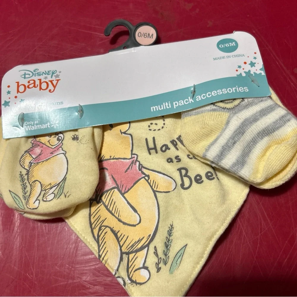 Disney Baby Yellow Winnie the Pooh Multi-Pack Bibs & Accessories